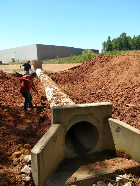 Site after grading - level ground